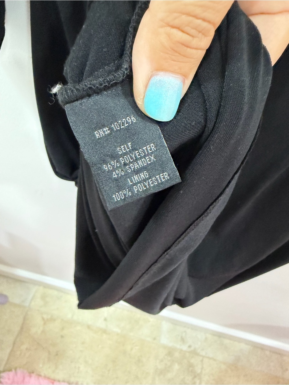 Connected Apparel Black Cowl-Neck Midi Dress with Side Draping Size 10 - Picture 6 of 7